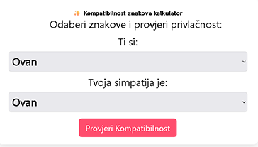 Kompatibilnost znakova kalkulator